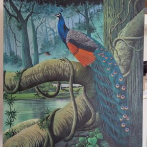 Painting created and completed at Raffles Conservatory during "Wild Spirits, Sacred Symbols" exhibit by Channy Chhoeun